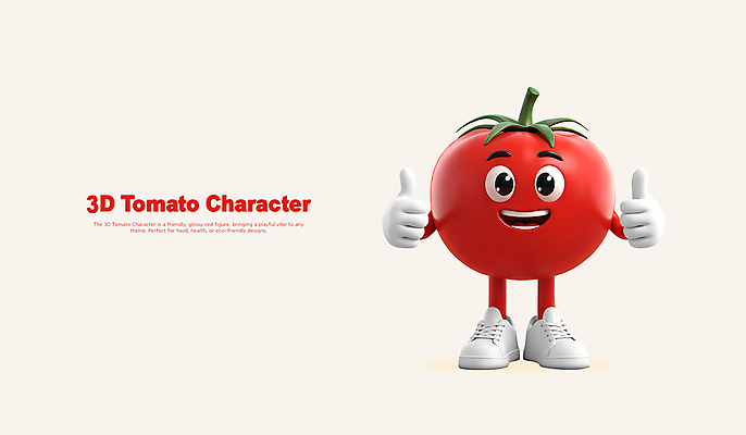 PSD 편집이미지 장갑 신발 토마토 3D캐릭터 미소 사람없음 빨간색 3D 귀여움 과일캐릭터 따봉 편집3D 캐릭터 잡화 컬러 컨셉 채소 표정 최고 디지털합성 파일형식