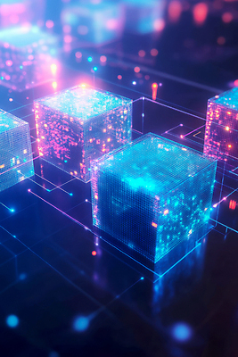 JPG 편집이미지 백그라운드 미래 사람없음 디지털 네트워크 사이버 정사각형 홀로그램 가상현실 이미지편집 편집실사 AI컴퓨터그래픽 AI콘텐츠 도형 컨셉 CG 파일형식