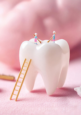 JPG 편집이미지 남자 분홍색 사다리 들기 성인 두명 건강관리 미니어처 치아 안전모 빗자루 청소 성인남자만 편집실사 AI포토 AI콘텐츠 컬러 모션 건강 관리 사람 모형 도구 소화기관 헬멧 안전장비 청소도구 CG 남자만 성인만 파일형식