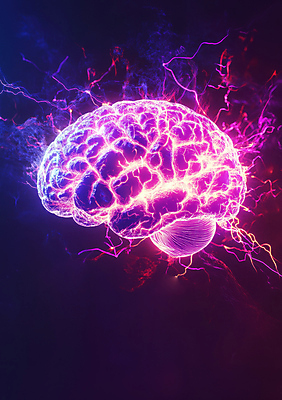 JPG 편집이미지 추상 미래 사람없음 빛 3D 보라색 뇌 네온 이미지편집 편집3D AI컴퓨터그래픽 AI콘텐츠 컬러 컨셉 무늬 디지털합성 파일형식