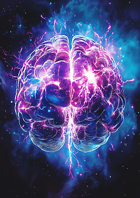 JPG 편집이미지 추상 미래 사람없음 빛 3D 보라색 뇌 네온 이미지편집 편집3D AI컴퓨터그래픽 AI콘텐츠 컬러 컨셉 무늬 디지털합성 파일형식