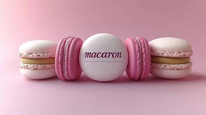 JPG 편집이미지 분홍색 사람없음 마카롱 카피스페이스 편집실사 AI포토 AI콘텐츠 컬러 디저트 공백 CG 파일형식