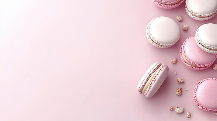 JPG 편집이미지 분홍색 사람없음 견과류 마카롱 카피스페이스 편집실사 AI포토 AI콘텐츠 컬러 디저트 공백 CG 파일형식