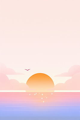 JPG 구름 바다 분홍색 일러스트 자연 새해 사람없음 평화 일출 고요 새벽 감성 수평선 국내일러스트 AI일러스트 AI콘텐츠 자연요소 컬러 컨셉 노을 생태계 파일형식