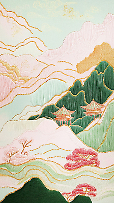 JPG 나무 편집이미지 전통 예술 고건축 자연 산 풍경 사람없음 공예 자수 편집실사 AI포토 AI콘텐츠 식물 건축물 취미 CG 생태계 파일형식