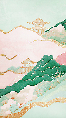 JPG 나무 편집이미지 전통 예술 고건축 자연 산 풍경 사람없음 공예 자수 편집실사 AI포토 AI콘텐츠 식물 건축물 취미 CG 생태계 파일형식