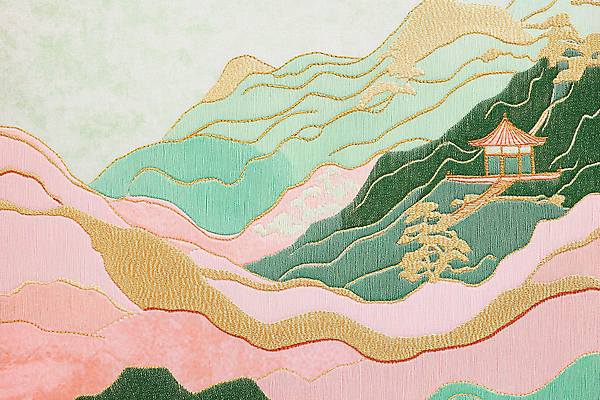 JPG 나무 편집이미지 전통 예술 고건축 자연 산 풍경 사람없음 공예 자수 편집실사 AI포토 AI콘텐츠 식물 건축물 취미 CG 생태계 파일형식