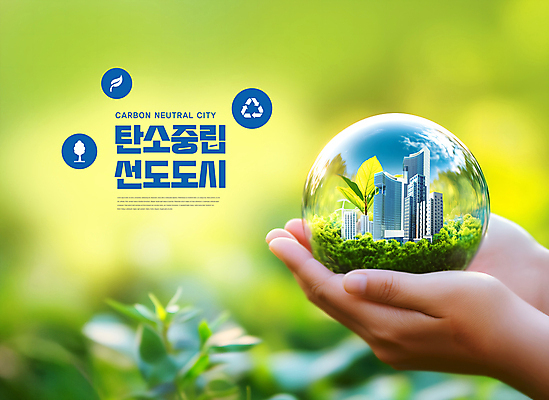 PSD 편집이미지 손 캠페인 자연 미래 들기 신체부위 연두색 환경 도시 원형 숲 에코 친환경 선도 재활용표시 이미지편집 도형 컨셉 모션 표시 사람 초록색 재활용 생태계 파일형식