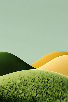 JPG 백그라운드 곡선 일러스트 추상 잔디 사람없음 초록색 언덕 국내일러스트 AI일러스트 AI콘텐츠 식물 선 컬러 무늬 파일형식