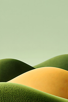 JPG 백그라운드 곡선 일러스트 추상 잔디 사람없음 초록색 언덕 국내일러스트 AI일러스트 AI콘텐츠 식물 선 컬러 무늬 파일형식