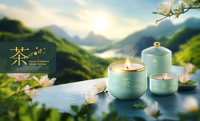 PSD 편집이미지 전통 꽃 초 자연 하늘 산 선물 사람없음 초록색 빛 나뭇가지 패키지 이미지편집 나무 식물 컬러 생태계 파일형식