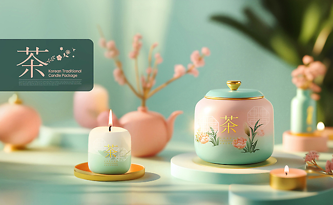 PSD 편집이미지 전통 꽃 분홍색 잎 초 선물 사람없음 빛 나뭇가지 패키지 이미지편집 나무 식물 컬러 파일형식