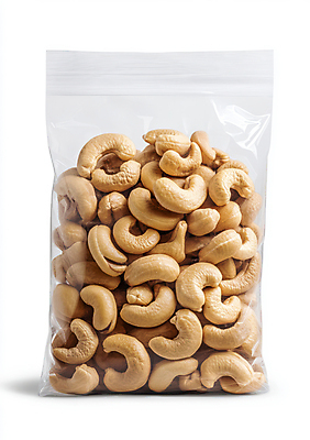 JPG 편집이미지 포장 사람없음 캐슈넛 지퍼백 편집실사 AI포토 AI콘텐츠 견과류 CG 패키지 파일형식