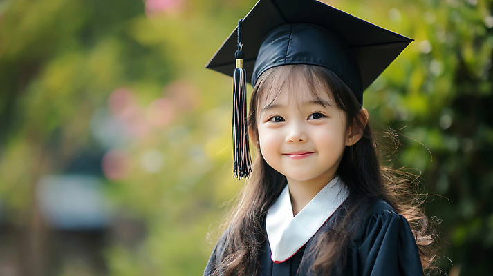 JPG 식물 편집이미지 여자 어린이 학사모 졸업식 한명 미소 소녀 유치원 졸업가운 의료성형뷰티 소녀한명만 편집실사 AI인물포토 AI콘텐츠 모자_잡화 1 교육 졸업 표정 사람 가운 CG 여자한명만 소녀만 파일형식 AI포토