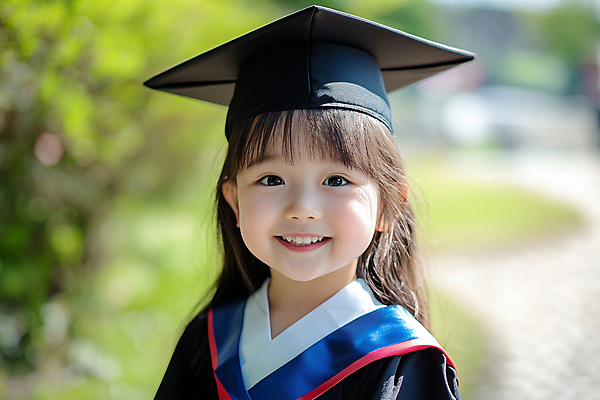 JPG 편집이미지 공원 여자 어린이 학사모 졸업식 한명 미소 소녀 유치원 졸업가운 의료성형뷰티 소녀한명만 편집실사 AI인물포토 AI콘텐츠 모자_잡화 1 공공시설 교육 졸업 표정 사람 가운 CG 여자한명만 소녀만 파일형식 AI포토