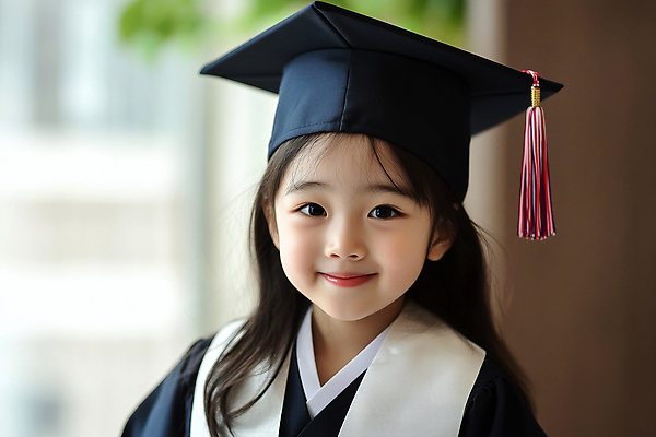 JPG 편집이미지 여자 어린이 학사모 졸업식 한명 미소 소녀 유치원 졸업가운 의료성형뷰티 소녀한명만 편집실사 AI인물포토 AI콘텐츠 모자_잡화 1 교육 졸업 표정 사람 가운 CG 여자한명만 소녀만 파일형식 AI포토