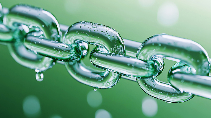 JPG 편집이미지 사람없음 초록색 물방울 쇠사슬 보케 연결고리 편집실사 AI포토 AI콘텐츠 컬러 CG 파일형식