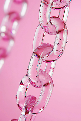 JPG 편집이미지 분홍색 사람없음 물방울 쇠사슬 연결고리 편집실사 AI포토 AI콘텐츠 컬러 CG 파일형식