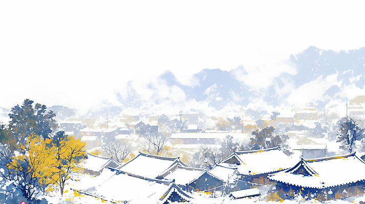 JPG 나무 겨울 일러스트 산 한옥 사람없음 마을 쌓인눈 눈내림 눈덮임 국내일러스트 AI일러스트 AI콘텐츠 식물 한국전통 계절 컨셉 고건축 눈_날씨 파일형식