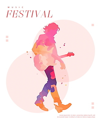 전신 PSD 남자 포스터 분홍색 연주 일러스트 한명 성인 걷기 콘서트 음악가 무대 성인남자한명만 국내일러스트 직업 1 음악 컬러 모션 사람 공연 남자한명만 성인남자만 파일형식