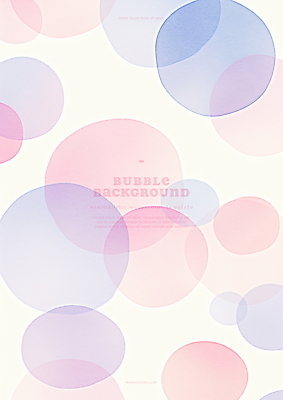 PSD 분홍색 백그라운드 일러스트 추상 수채화 사람없음 심플 번짐 버블 국내일러스트 컬러 무늬 파일형식 효과