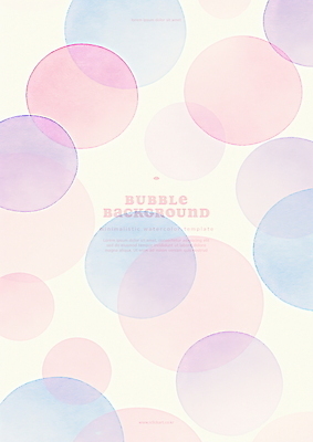 PSD 분홍색 백그라운드 일러스트 추상 수채화 사람없음 심플 번짐 버블 국내일러스트 컬러 무늬 파일형식 효과
