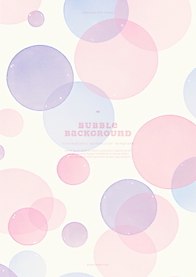 PSD 분홍색 백그라운드 일러스트 추상 수채화 사람없음 심플 번짐 버블 국내일러스트 컬러 무늬 파일형식 효과