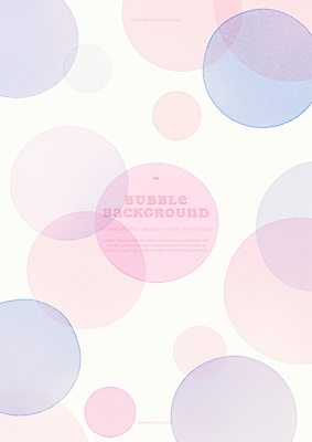 PSD 분홍색 백그라운드 일러스트 추상 수채화 사람없음 심플 번짐 버블 국내일러스트 컬러 무늬 파일형식 효과