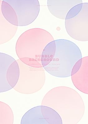 PSD 분홍색 백그라운드 일러스트 추상 수채화 사람없음 심플 번짐 버블 국내일러스트 컬러 무늬 파일형식 효과