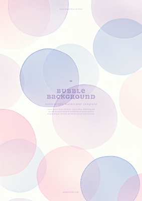PSD 분홍색 백그라운드 일러스트 추상 수채화 사람없음 심플 번짐 버블 국내일러스트 컬러 무늬 파일형식 효과