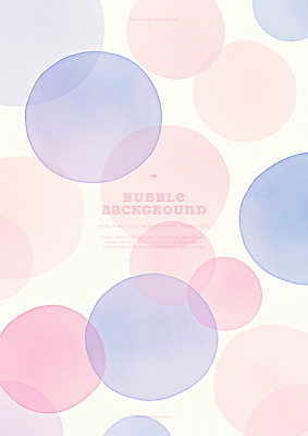 PSD 분홍색 백그라운드 일러스트 추상 수채화 사람없음 심플 번짐 버블 국내일러스트 컬러 무늬 파일형식 효과