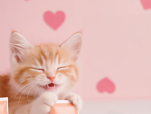 JPG 편집이미지 한마리 분홍색 사람없음 귀여움 하트 파우치 목업 반려묘 편집실사 AI포토 AI콘텐츠 모양 1 컬러 컨셉 가방 반려동물 고양이 CG 파일형식