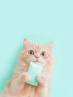 JPG 편집이미지 한마리 음식 사람없음 귀여움 잡기 민트색 파우치 목업 반려묘 편집실사 AI포토 AI콘텐츠 1 컬러 컨셉 가방 모션 반려동물 고양이 CG 파일형식