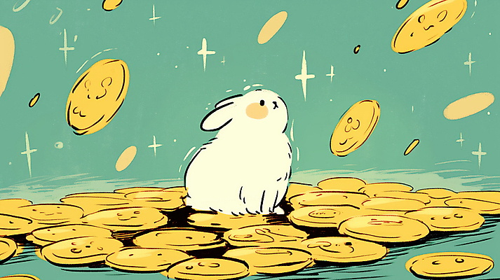 JPG 한마리 행복 일러스트 밤하늘 사람없음 반짝임 귀여움 동전 토끼 행운 부 포근함 청록색 감성 국내일러스트 AI일러스트 AI콘텐츠 1 감정 컬러 컨셉 돈 포유류 모션 하늘 반려동물 감각 재산 야간 파일형식