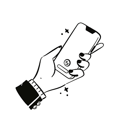 문양 손 일러스트 들기 신체부위 스마트폰 디지털 잡기 국내일러스트 AI파일 모션 사람 핸드폰 스마트기기 파일형식 벡터