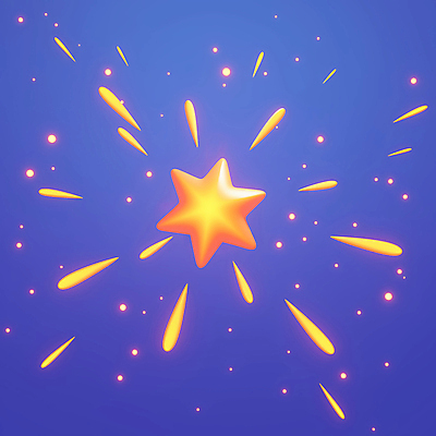 JPG 일러스트 사람없음 파란색 우주 주황색 별빛 스파크 국내일러스트 AI일러스트 AI콘텐츠 별 컬러 빛 파일형식