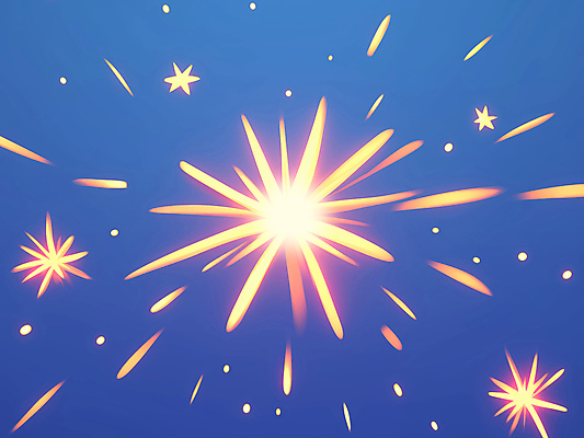 JPG 일러스트 사람없음 파란색 우주 주황색 별빛 스파크 국내일러스트 AI일러스트 AI콘텐츠 별 컬러 빛 파일형식