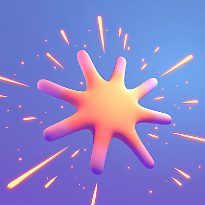 JPG 일러스트 사람없음 파란색 빛 우주 주황색 폭발 스파크 국내일러스트 AI일러스트 AI콘텐츠 컬러 파일형식