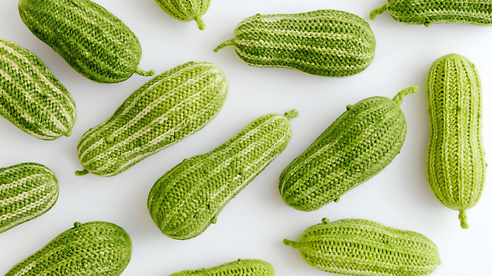 JPG 편집이미지 백그라운드 패턴 오이 사람없음 귀여움 뜨개질 디지털합성 수공예 편집소스 편집실사 AI포토 AI콘텐츠 컨셉 무늬 채소 취미 공예 CG 파일형식