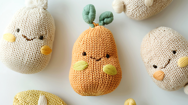 JPG 편집이미지 백그라운드 패턴 감자 사람없음 귀여움 뜨개질 디지털합성 수공예 편집소스 편집실사 AI포토 AI콘텐츠 컨셉 무늬 채소 취미 공예 CG 파일형식