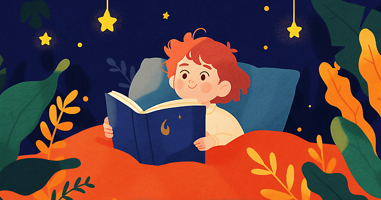 JPG 남자 어린이 일러스트 베개 밤하늘 동화 이야기 한명 소년 상반신 책 독서 방 침대 풀 상상력 소년한명만 국내일러스트 AI일러스트 AI콘텐츠 식물 1 가구 침구 하늘 사람 야간 남자한명만 소년만 파일형식