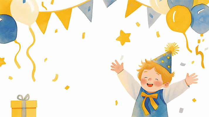 JPG 남자 행복 어린이 일러스트 한명 웃음 이벤트 소년 상반신 파란색 선물상자 노란색 파티 기쁨 만세 고깔모자 꽃가루 생일축하 풍선 가랜드 소년한명만 국내일러스트 AI일러스트 AI콘텐츠 모자_잡화 1 감정 컬러 모션 표정 선물 사람 상자 축하 생일 가루 파티용품 남자한명만 소년만 파일형식