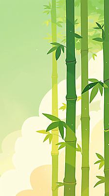 JPG 구름 일러스트 자연 하늘 사람없음 초록색 대나무 조용 국내일러스트 AI일러스트 AI콘텐츠 자연요소 나무 컬러 생태계 파일형식