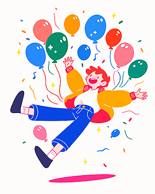 전신 남자 행복 어린이 일러스트 기념 한명 웃음 들기 소년 컬러풀 파티 기쁨 축하 꽃가루 풍선 소년한명만 국내일러스트 AI파일 1 감정 컬러 컨셉 모션 표정 사람 이벤트 가루 남자한명만 소년만 파일형식 벡터