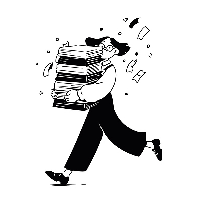 전신 여자 일러스트 비즈니스 직장 한명 성인 달리기 검은색 업무 직장인 문서 서류더미 성인여자한명만 안경낌 흩날리기 국내일러스트 AI파일 직업 1 안경 컬러 회사 모션 사람 작업 여자한명만 성인여자만 파일형식 벡터 더미