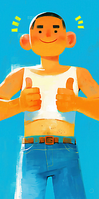 JPG 남자 일러스트 한명 서기 미소 성인 파란색 최고 성인남자한명만 국내일러스트 AI일러스트 AI콘텐츠 1 컬러 모션 표정 사람 남자한명만 성인남자만 파일형식