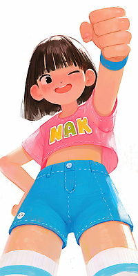 JPG 여자 허리손 일러스트 팔찌 청소년 윙크 한명 미소 주먹 손내밀기 십대여자한명만 국내일러스트 AI일러스트 AI콘텐츠 1 포즈 장신구 모션 표정 사람 손짓 여자한명만 십대여자만 파일형식