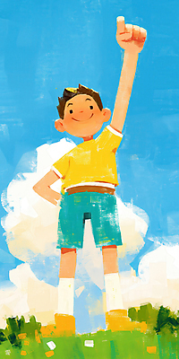 JPG 구름 남자 허리손 일러스트 청소년 하늘 한명 서기 미소 파란색 십대남자한명만 국내일러스트 AI일러스트 AI콘텐츠 자연요소 1 컬러 포즈 모션 표정 사람 남자한명만 십대남자만 파일형식