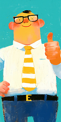 JPG 남자 일러스트 넥타이 한명 미소 성인 파란색 최고 성인남자한명만 안경낌 국내일러스트 AI일러스트 AI콘텐츠 1 잡화 안경 컬러 표정 사람 남자한명만 성인남자만 파일형식