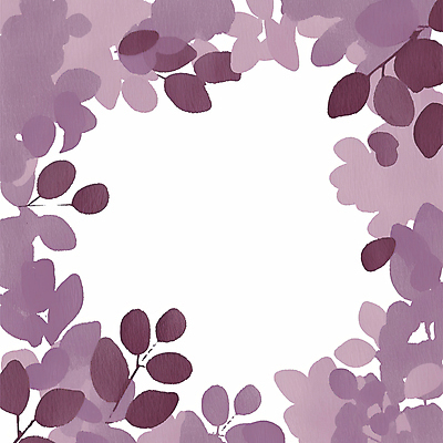 JPG 잎 일러스트 나뭇잎 수채화 프레임 사람없음 보라색 카피스페이스 보테니컬아트 국내일러스트 AI일러스트 AI콘텐츠 식물 컬러 공백 파일형식